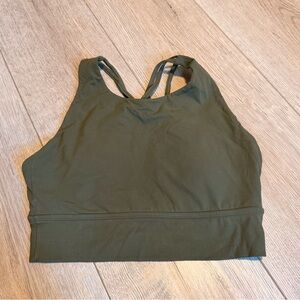 BuffBunny Deep Olive Geo Sports Bra
